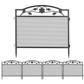 Strong Foldable Dog Fence Flexi Panel Barrier Fencing Gate Run Pen Garden Lawn
