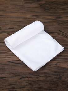 8pcs Set Simple White Face Towels, Hotel-Grade Lint-Free Towels, Soft & Absorbent, Bathroom Supplies, Suitable For Back To School, Beauty Salons, Home Bathrooms - White - View 4