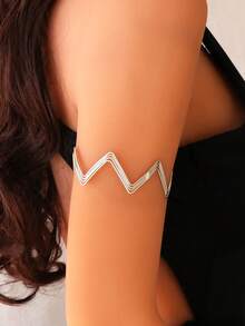 1pc Multi Pattern Optional Women's Armband, Butterfly, Flower, Snake Shaped, Hollow Opening Armband, Suitable For Daily Wear And Vacation Wear