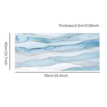 1 pezzo Tappetino mouse da gioco extra large esteso, antiscivolo, con design a strisce di marmo, tappetino da scrivania durevole, adatto per eSport, computer e ufficio, tavolo da pranzo, isola di cucina