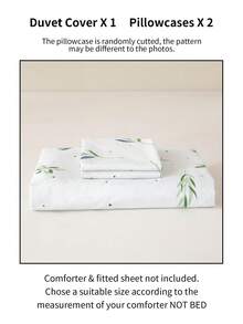 3pcs Floral Pattern Duvet Cover Set (1 Duvet Cover And 2 Pillow Shams), Soft And Skin-Friendly, Suitable For All Seasons - Multicolor - View 11