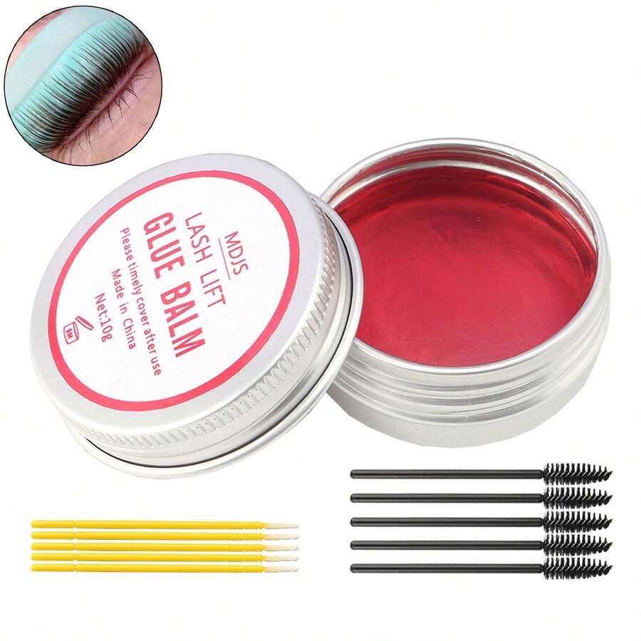 3件套睫毛提升棒粘合工具套装，新款眉睫定型胶，淡香固体睫毛胶，强力粘合，水溶性，适用于睫毛烫和眉毛定型，易于涂抹，速干睫毛胶