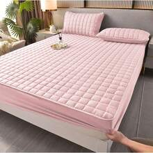 Capa Protetor Para Colchão Impermeável Matelado Com Elástico em Toda Volta Todos os Tamanhos - Rosê - Visão 4