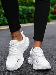 2025年最新时尚透气户外运动白色女鞋，百搭设计 - 白色 - 查看 2