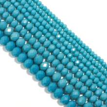 1pc Hollow Blue Ceramic Cut Abacus Crystal Flat Beads 3/4/6/8mm, Fashionable Versatile DIY Jewelry Making, Suitable For Bracelets, Necklaces, Funky Jewelry, Phone Charms, Keychain Wholesale Beads