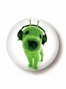 1 Pc 4.4cm/1.73" Cute Cat/Alien Cat & Dog Pattern Safety Pin Badge, Button Brooch, Suitable For Attaching To Clothes, Bags, Backpacks, Interesting Gift For Friends And Family - Multicolor - View 4