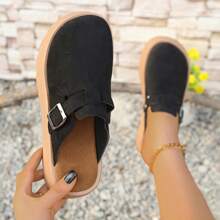 Women's Comfort Platform Slip-On Mules With Soft Padded Footbed, Closed Toe, Thick Sole, Spring/Summer 2025 New Arrival