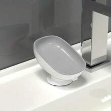 1pc Luxury Adjustable Oval Soap Dish - Wall-Mounted, Anti-Slip, Detachable Soap Tray, For Bathroom - Multicolor - View 7