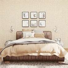 3D Linen Textured Adhesive Wallpaper 5mx 45cm - Bege MA110B - View 2