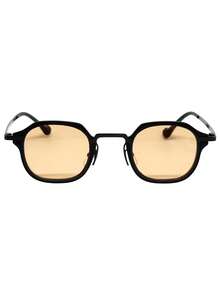 Unisex Retro Square Sunglasses Fashion With Uv400 - California - Đen với hoa hồng - Xem 4