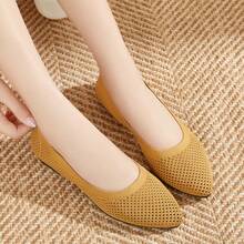Women's Daily Hollow-Out Flat Heel Casual Shoes - Camel - View 2