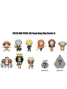 TOEI ANIMATION 1PC Officially Licensed One Piece Blind Box 3D Cartoon Anime Characters Mystery Bulk Surprise Keychain Fashion Collectible Key Ring Random Character Image RoronoaZoro And Other Characters Car Keys Backpack Hanging Creative Room Decorations Christmas Halloween Birthday Gifts For Family And Friends - MN-70120 - View 5
