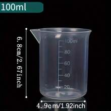 [Thickened Measuring] Measuring Cup | 10pcs/20pcs, 3.38oz | PP Thickened | Graduated, Multifunction | Kitchen, Baking, Cooking | Essential Kitchen Tools - Transparent White - View 2