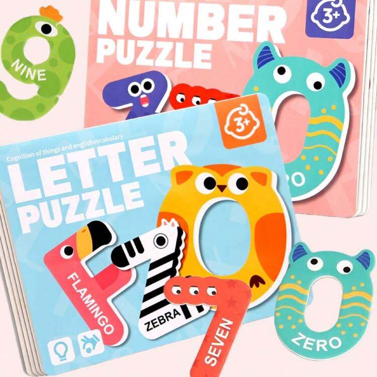 26pcs Uppercase Letters & Numbers Magnetic Puzzle, Early Childhood Educational Magnetic Fridge Stickers, Kindergarten Cognitive Learning Toys, Interactive For Parents & Kids - Multicolor - View 3