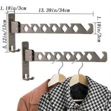1 pièce Étendoir mural pliable, support de lavage mural, rack mural pour vêtements pour buanderie, cintre à vêtements d'intérieur, parfait pour les petits espaces
