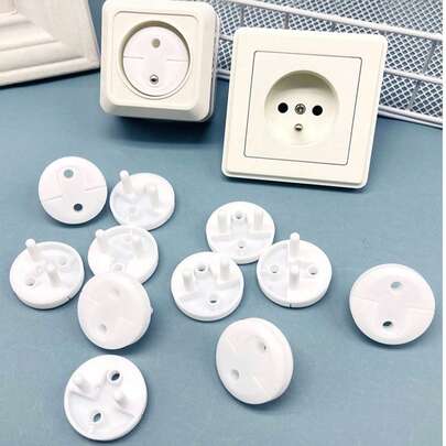 Osłona wtyczki zasilania 20/10/5/1 szt., osłona gniazdka, zaślepka zabezpieczająca gniazdko, osłona gniazdka przed porażeniem prądem, zabezpieczenie wtyczki, wtyczka zabezpieczająca dla dzieci, osłona gniazdka elektrycznego z ukrytym uchwytem, 3-otworowe gniazdo zasilania zabezpieczające dla dzieci, standardowa osłona gniazdka elektrycznego w Ameryce Północnej, izolowana wtyczka ochronna, produkty bezpieczeństwa dla niemowląt i małych dzieci