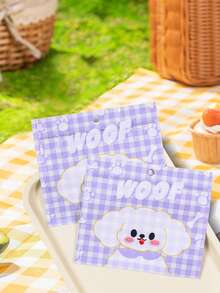 20个可爱卡通兔子和小狗印花袋，宰牲节糖果饼干包装袋，烘焙食品包装小礼品袋，半透明自封袋 - 查看 11