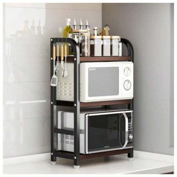 1pc Kitchen Spice Rack, Countertop Storage Organizer, No-Drill Seasoning Shelf