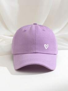 1 件心形印花棒球帽，透气可调节户外棒球帽，女士高尔夫太阳帽，男士时尚弧形帽檐太阳帽，男女通用 Y2K 太阳帽