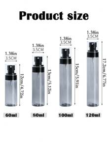 1/2/3/4 Pezzi di Flacone Spray Nano, Spray Idratante, Lozione, Profumo, Bottiglia Spray Sottopacchetto di Alcol, Bottiglie Sottopacchetto Portatili da 60/80/100/120ml, per Imbarco Aereo, Riutilizzo e Convenienza, Viaggio, Ritorno a Scuola, Portatili, Cosmetici, Gestione Idratante Viso