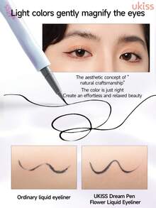ukiss 0.01mm Ultra Fine Liquid Liner Pencil, Slim Nip Eyeliner Pencil, Lower Eyelashes Pencil, Intense Color, Smooth Ink Flow, Fast Dry, Waterproof And Sweatproof And Anti-Smudge - #01Black - View 6