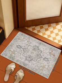 复古欧洲波西米亚东方水晶天鹅绒地毯，全面覆盖升级面料和材料，精致清晰的装饰地毯，适用于卧室、客厅、更衣室、育儿室和多功能室，易于清洁的家用装饰地毯，异国情调的复古风格