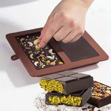 1 pièce/2 pièces Moules à barres de chocolat, moule en silicone pour barres de chocolat aux noix de cajou de format barrette, grand moule à barres de bonbons pour le remplissage, un accessoire pratique pour la cuisine et la cuisson