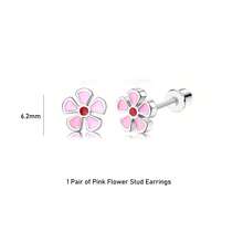 Hypoallergenic 316L Stainless Steel Stud Earrings For Girls Women, Screw Back Earrings For Sensitive Ears Cute Flower Butterfly Stud Hoop Earrings Screwback Girl Earrings 1-21 Pairs - Cubic Zirconia Earrings - View 21