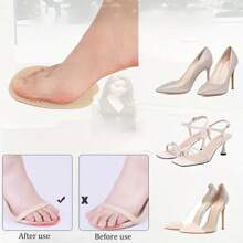 4pcs Self-Adhesive Shoe Insoles, Anti-Slip Front Pads, High Heel Forefoot Pads, Pain Relief, Sweat Absorption And Breathability, Firm Fit