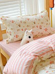 1pc/2pcs/3pcs/4pcs/Multiple Set Optional Soft & Skin-Friendly Printed Pillowcase For Student Dormitory Bunk Beds, Can Be Used All Seasons, Suitable For Nursery, Kindergarten, Baby Room, Children Room, Nap Time, Babysitter Home - Rainbow Monkey - View 4