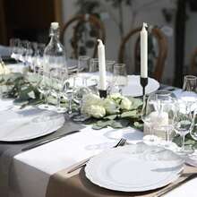 Plastic Disposable Plates, 100 Pcs White Plastic Plates, Heavy Duty Plastic Plates With 50 Pcs 9.8 Inch Plastic Dinner Plates And 50 Pcs 7.5 Inch Plastic Dessert Plates, For Wedding And Party