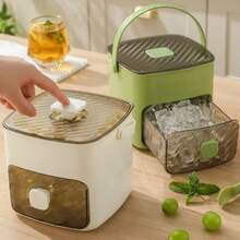 1pcs48制冰机带易盖-大容量双层冰块架 冰块储存盒 冰块模具 夏季清凉冰块架 - 彩色 - 查看 8