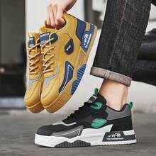 Nuevos tenis casuales 2025, zapatillas deportivas para múltiples temporadas, pantalones deportivos de bloques de color, jeans, zapatos de trabajo duraderos, zapatos de ocio - Negro - Ver 4