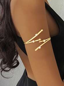 1pc Multi Pattern Optional Women's Armband, Butterfly, Flower, Snake Shaped, Hollow Opening Armband, Suitable For Daily Wear And Vacation Wear