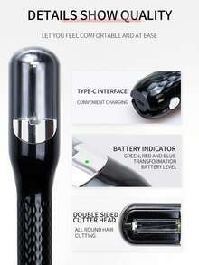 多功能理发器，USB充电式分叉修剪器，二合一无线女士电动分叉修剪器，轻松去除分叉和受损发丝，便携式双面刀片，令秀发柔顺，建议搭配精油使用