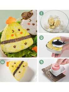 1pc Stainless Steel 304 Rice Ball/Sushi/Cake Mold Shaper, Safe Onigiri/Hamburger Patty Mold - Silver - View 2