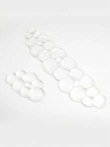 凝胶云朵鼠标腕托，清凉舒适，支撑手腕和手臂，缓解鼠标使用和打字带来的疼痛，适用于办公/电脑/笔记本电脑/游戏鼠标垫（透明白） - 無色 - 查看 7