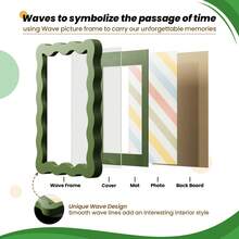 1个波浪形多色相框（红、黄、蓝、绿、白、黑），时尚百搭的家居和办公装饰 - 适合桌面和墙面展示，完美的乔迁礼物（不含照片） - 彩色 - 查看 12