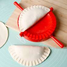 1pc Extra Large Red Plastic Dumpling Mold, Pastry Pressing Mold, Suitable For Baking Tools - Multicolor - View 2