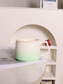 1 Stück 270ml Tasse im Ins-Stil aus Keramik mit Griff, Farbverlauf, Farbverlauf Farbe Latte Tasse, hochwertiger Nachmittagstee Tasse, modischer Becher/Rührkrug, Damen Bürotasse - Kaffeetasse mit Farbverlauf - Übersicht 14