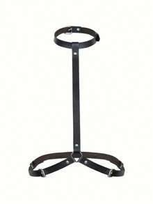 1pc Women's Sexy Gothic-Style Adjustable Chest Harness Necklace Lingerie Accessory, Party Gift, Rave - Black - View 10