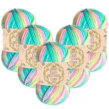 5 Bundles 5-Ply Ombre Acrylic Wool Blended Yarn, Suitable For Crochet And Knitting Sweaters, Scarves, Hats DIY Crafts, 50g*3, 120m*3/394 Yards*3 - Variegated Yarn - View 1