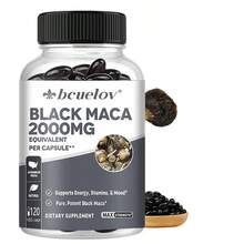 2000mg Black Maca Softgels - Energy Supplement For Men And Women To Support Daily Performance - 120 Capsules - 1 Bottle - View 1