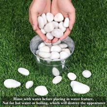 GRISUN 15LB White Rocks For Garden Landscaping 1-2 Inch Polished Decorative Stones Natural River Rocks For Plants Aquarium Fish Tank Vases Filler Outdoor And Indoor Pebbles - 白色1 - 查看 4