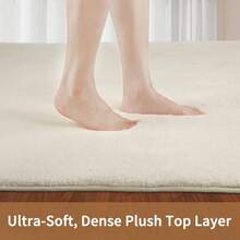 Deluxe Edition  Lemon Carpet Rugs Living Room Large 200x290, Grey Rug For Bedroom Washable Area Rug Anti Slip Fluffy Rug Shaggy Cream Carpets Extra Large Rugs For Living Room Kids Room - Milky White - View 3