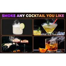 Electric Cocktail Smoker Kit, Thicker Smoke For Rich Flavor, 6 Flavors Wood Chips, Drink Smoker Infuser Kit For Old Fashioned Bourbon Whiskey Etc, Valentine's Day Gifts For Men (Without Butane) - 預設 - 查看 7