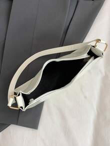 纯色极简拉链单肩包，时尚新月形包，拉链单肩包，仿皮纯色钱包，酒红色内衣收纳袋，理想的新年礼物，时尚酒红色内衣收纳袋