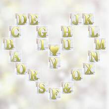 1 sản phẩm trang trí bằng gỗ, thiết kế chữ cái, đồ thủ công trang trí nhà - Vàng - Xem 7