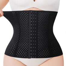 1pc Elastic Waist Trimmer Belt - Double Layer Sauna Sweat Wrap - Adjustable Breathable Trainer - Abdominal & Waist Support - Warm Waist Protection For Autumn/Winter - Black - View 2