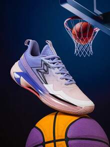 2025 New Basketball Shoes, Outdoor Match Training Shoes, Anti-Slip Wear-Resistant Sneakers For Teenagers, Sports Shoes For Men & Women, Running Shoes - Pink Purple - View 3